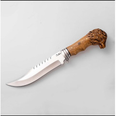 Aslanbaşı Kabzeli  Kamp Avcı Bıçağı 28cm-(İsviçre Çakısı Hediyeli)