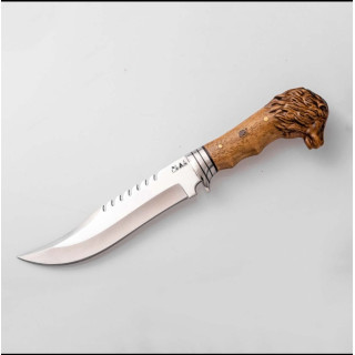 Aslanbaşı Kabzeli  Kamp Avcı Bıçağı 28cm-(İsviçre Çakısı Hediyeli)