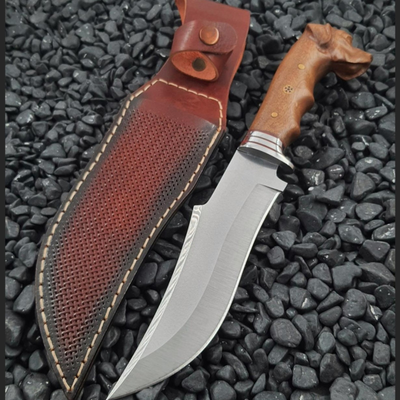 Köpekbaşlı Kamp ve Avcı Bıçağı (28cm)-(İsviçre Çakısı Hediyeli)